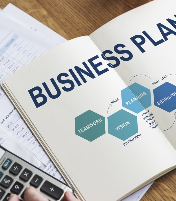 Business Plan Strategy Development Process Graphic Concept